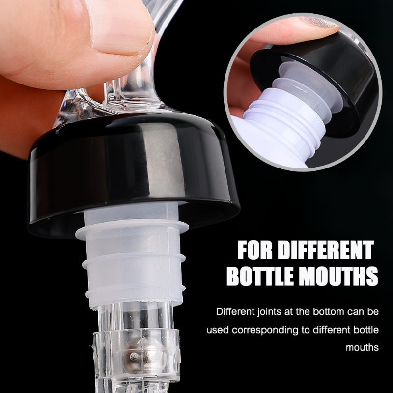 Botol Kecap Cuka Tekan Nozzle 15ml/30ml/45ML Penuang Anggur Kuantitatif Alkohol Liquid Dispenser Untuk Menuangkan Minuman Keras Cuka Minyak Pemeras Nipple Squeeze Oil Bottle Dispenser