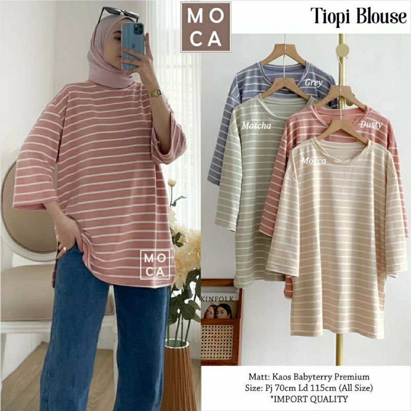 Tiopi Blouse, BLOUSE WANITA OVERSIZE CANTIK MODIS FIT XXXL LD 115-130 BAHAN KAOS BABYTERRY PREMIUM TERMURAH TERLARIS OOTD