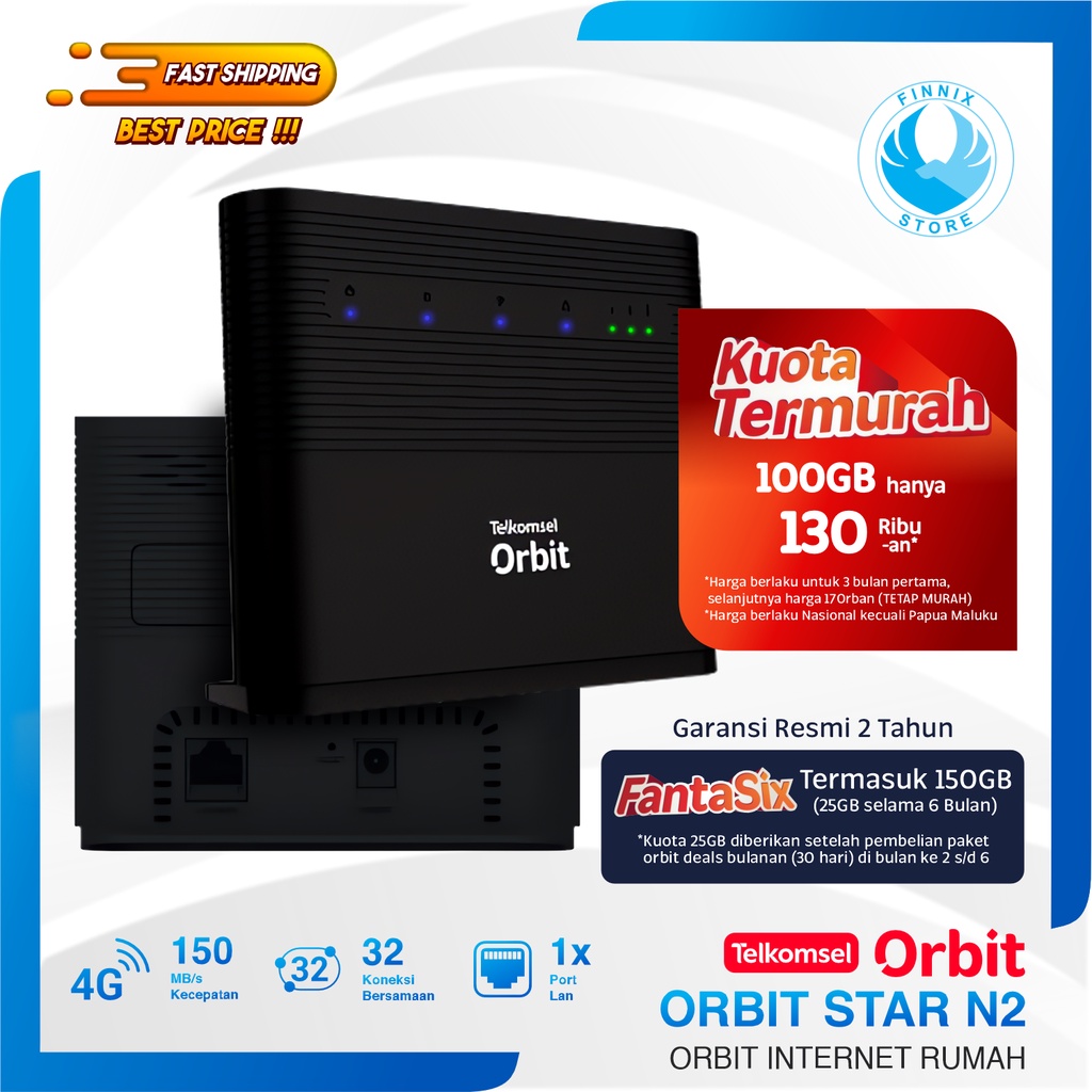 Telkomsel Orbit Star N2 Home Router Modem Wifi 4G Bonus Kuota