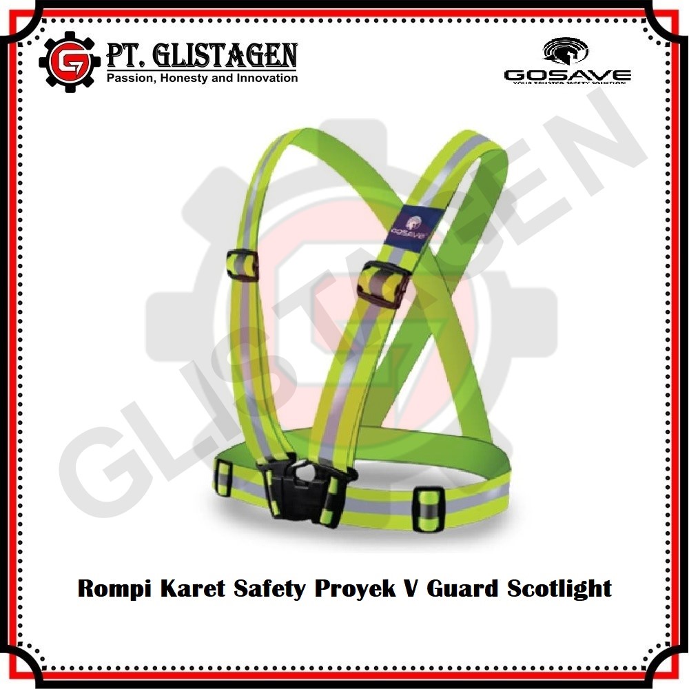 Rompi Karet Safety Proyek V Guard Elastic Scotlight ( Hijau / Orange )