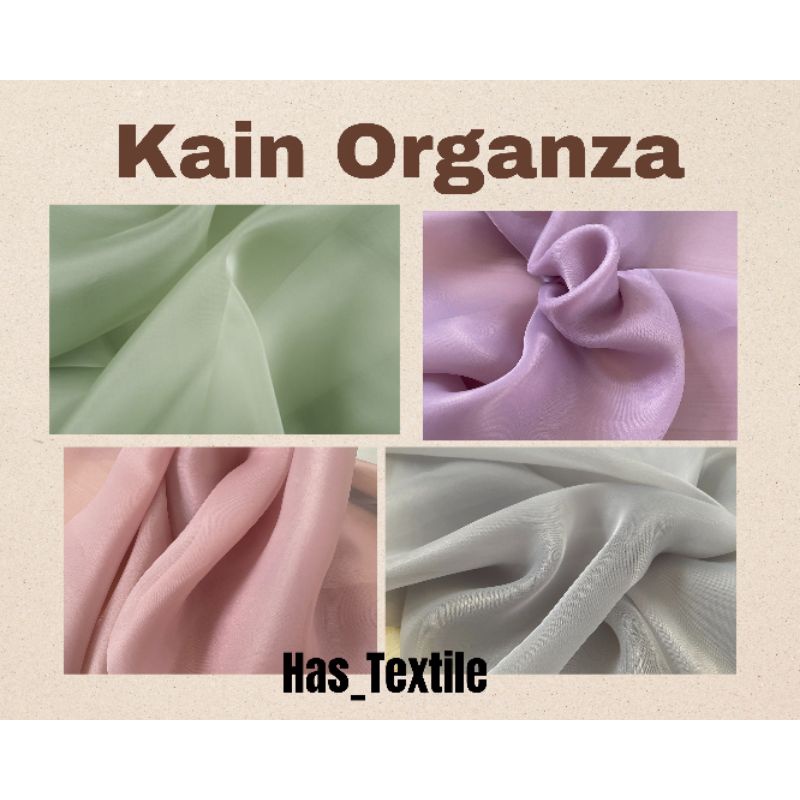 Bahan Kain Organza Organdi Polos Premium Silk Kain Kaca