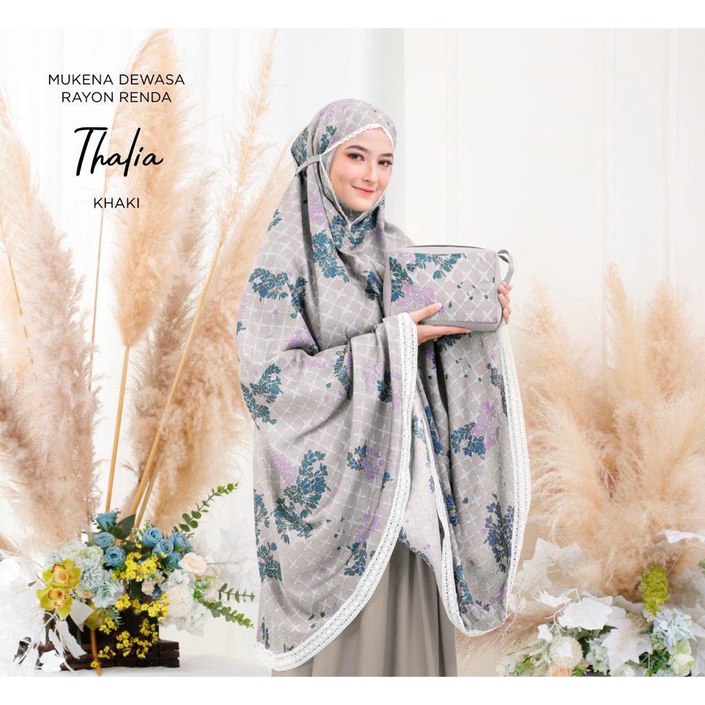 Mukena THALIA | Mukena Rayon Renda | Mukena Travel | Free Bag