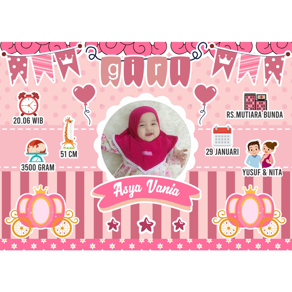 cetak biodata bayi 12R+