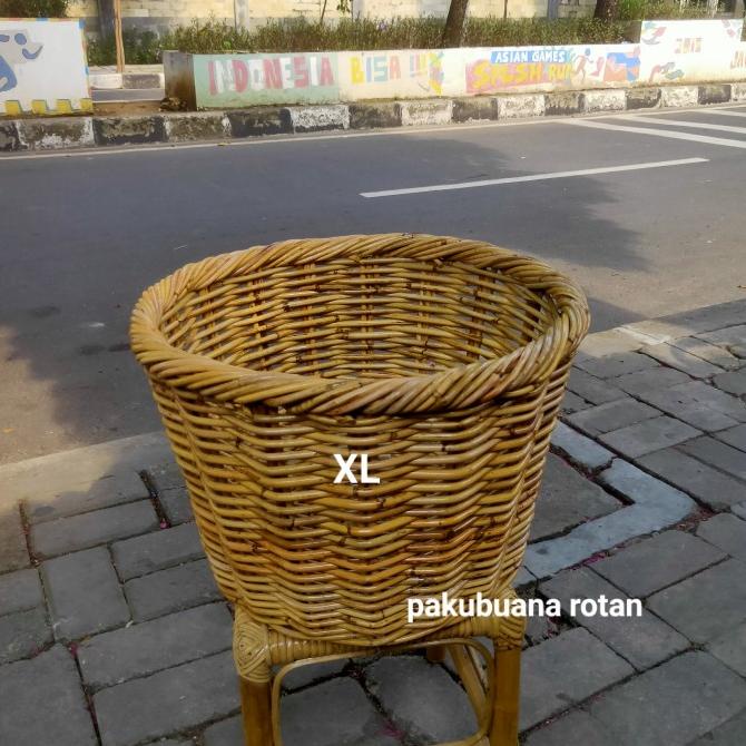 Pot Rotan Bahan Besar Size XL - keranjang pot tanaman