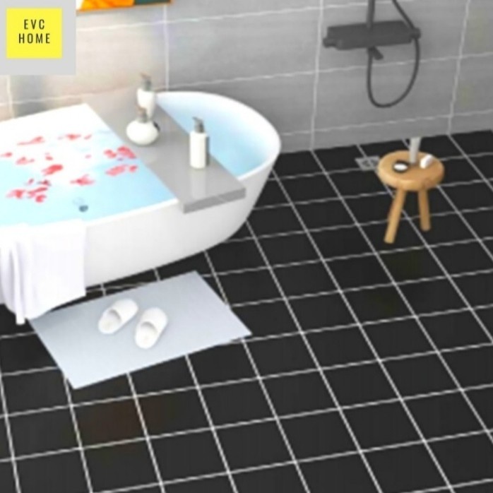 Wallpaper Wallpaper Lantai Kamar Mandi / Sticker Dinding Serbaguna Anti Air 3D