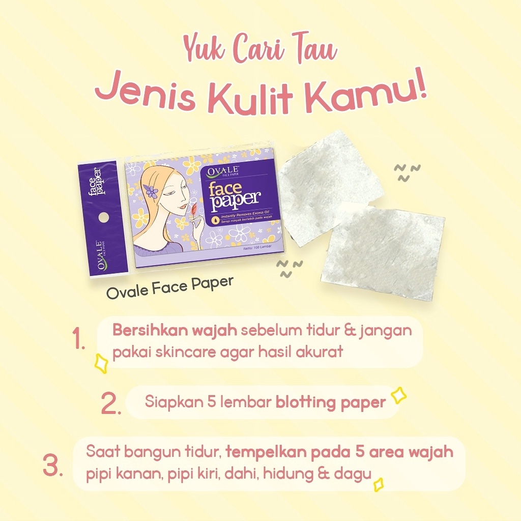 (KERTAS MINYAK) OVALE FACE PAPER ISI 100 LEMBAR [BESAR &amp; KECIL]