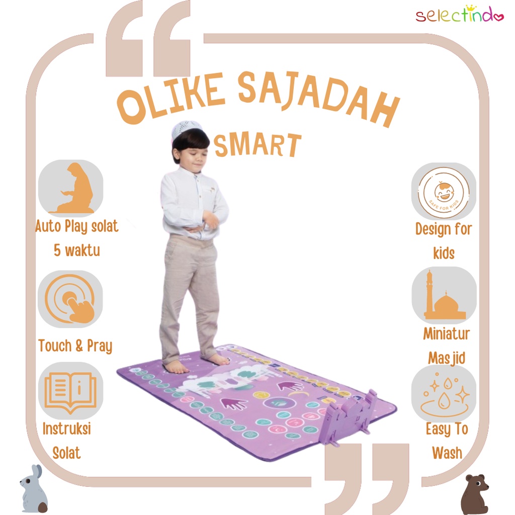 Olike Smart Sajadah Kids Olike Sajadah Pintar Anak Garansi Resmi Sajadah Pintar Panduan Ibadah Anak ResmiOlike Smart Sajadah Smart Technology