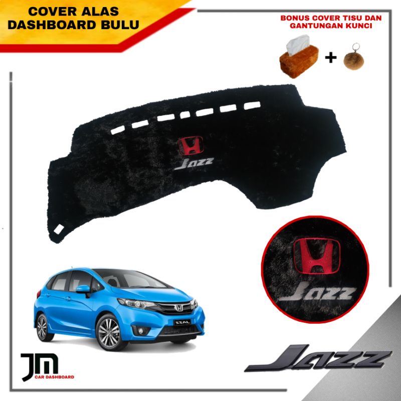 Cover alas karpet pelindung dashboard mobil honda JAZZ new / JAZZ RS gk5 2014-2025 bulu bordir