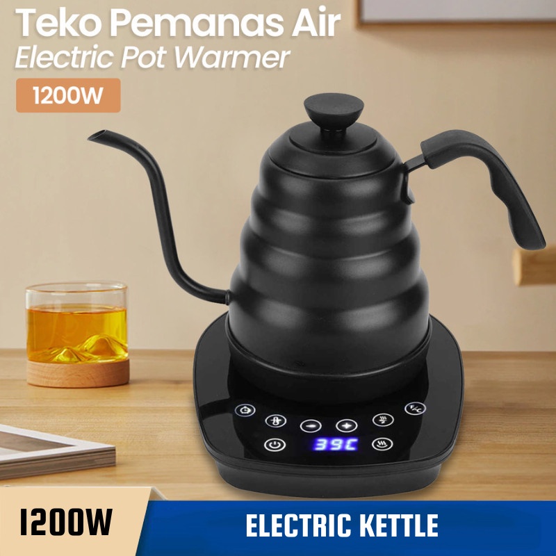 Electric Kettle Teko Elektrik Stainless Leher Angsa Suhu Adjustable
