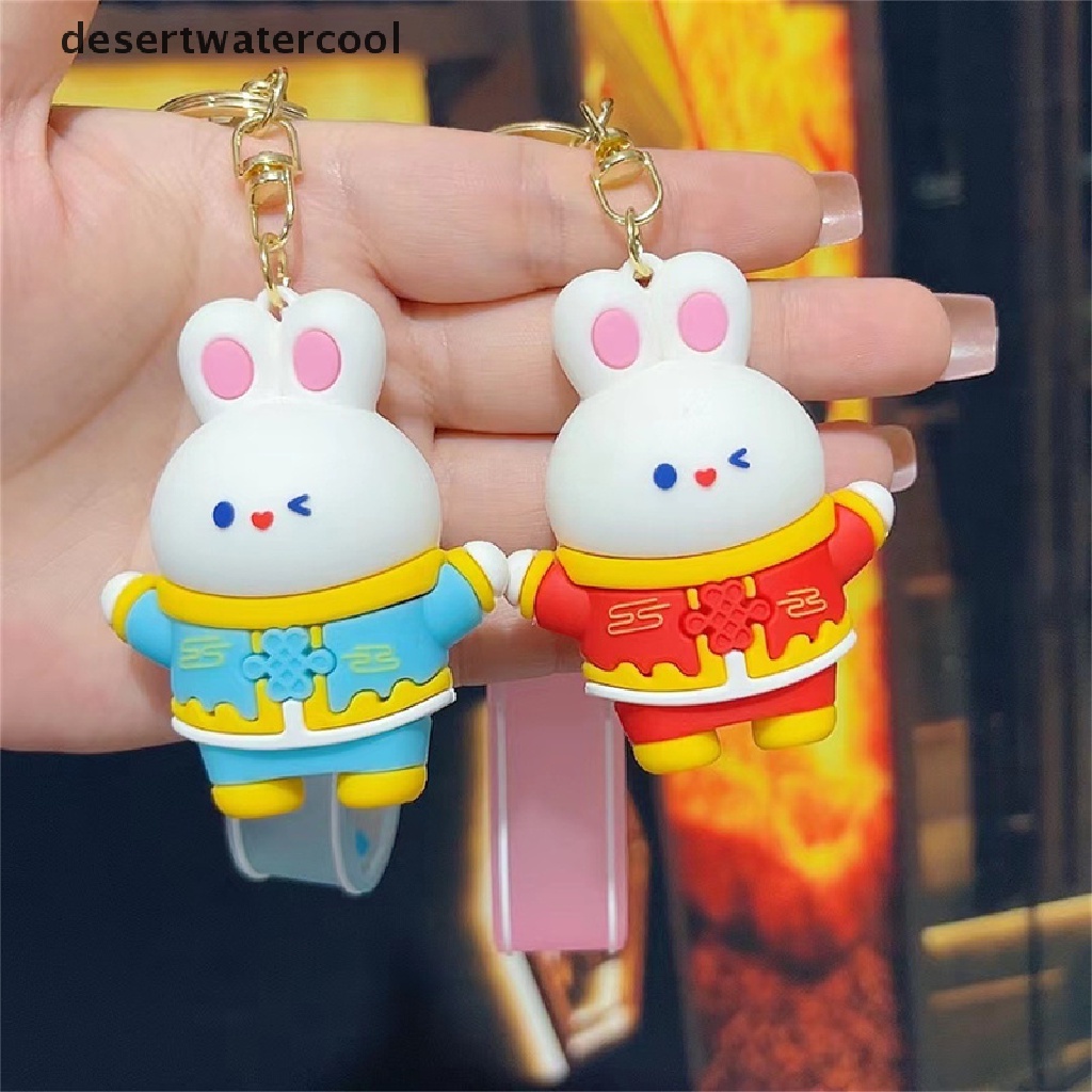 Deid Tahun Baru Kartun Kelinci Gantungan Kunci Fashion Tas Liontin Lucu Gantungan Kunci Mobil Pasangan Hadiah Martijn
