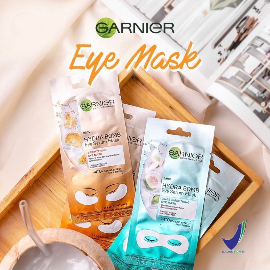 Garnier Eye Serum Mask Hydra Bomb Masker Mata Panda Kantung Mata Hyaluron acid