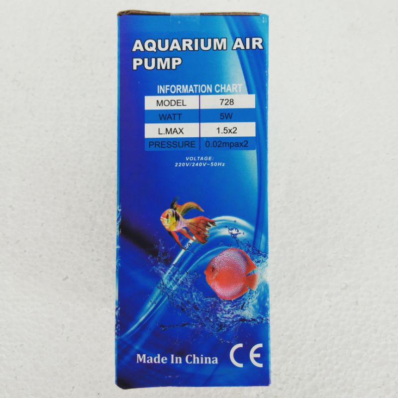 Mesin Aerator  2  Lubang LUCKINESS 728 airpump aquarium air pump akuarium mesin gelembung udara