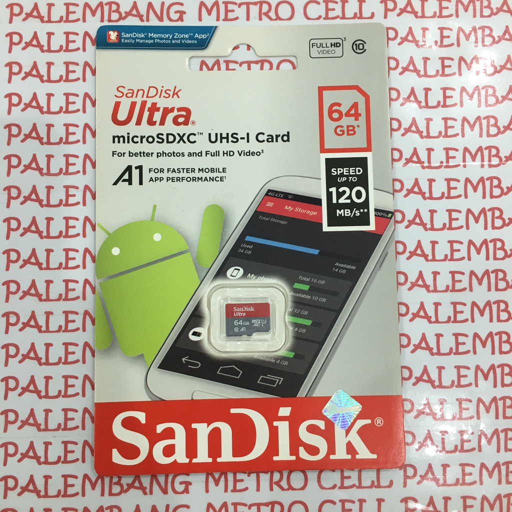 SanDisk ULTRA MICRO SD CARD 64GB A1 - 120MBps