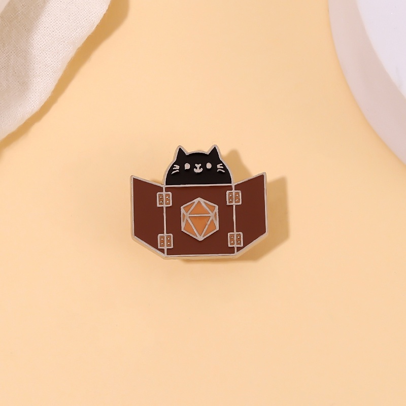 Kartun Kucing Hitam Enamel Pin Lucu Kucing Dungeon Bros Lencana Kerah Pin Permainan Perhiasan Hadiah Untuk Penggemar Teman