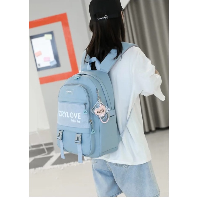 DiObrale - Tas Ransel Sekolah Unisex Remaja Outdoor Kapasitas Besar Terbaru Style Korean SD SMP SMA