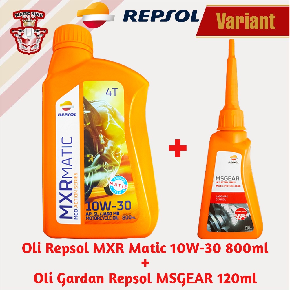 Repsol Oli Mesin MXR Matic 10W-30 API SL/JASO MB 800ml