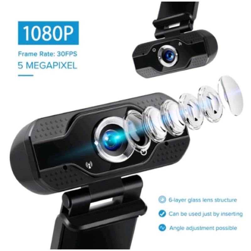 V8 Full Hd Webcam 1080p With Microphone Webcam FULL HD 1080p