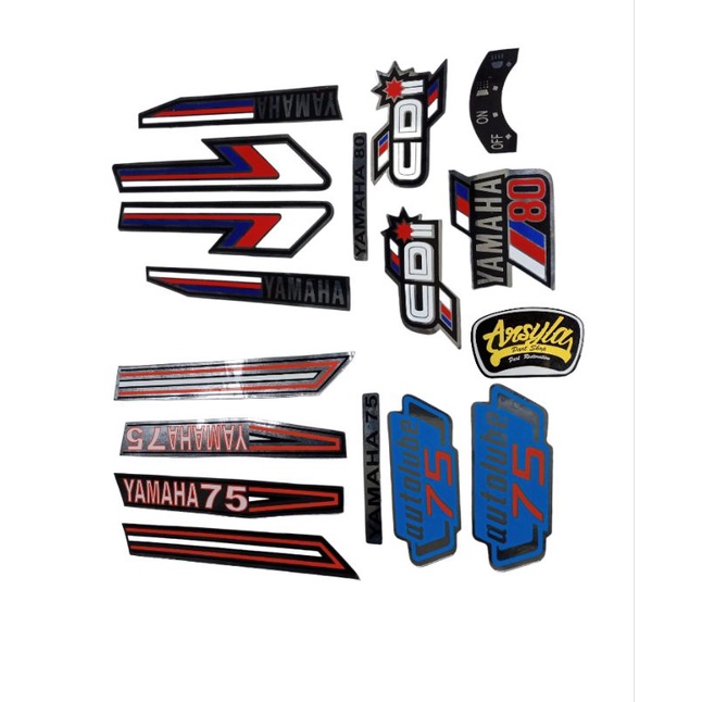 striping sticker stiker Yamaha v75 v80