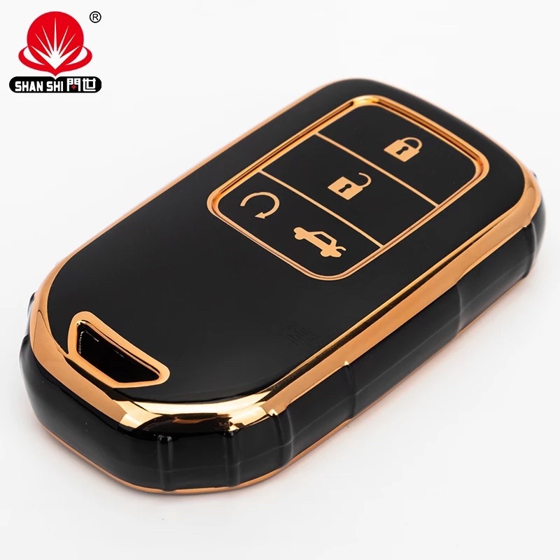 Case Sarung Kunci Mobil Honda Crv Hrv Civic 4 Tombol List Gold