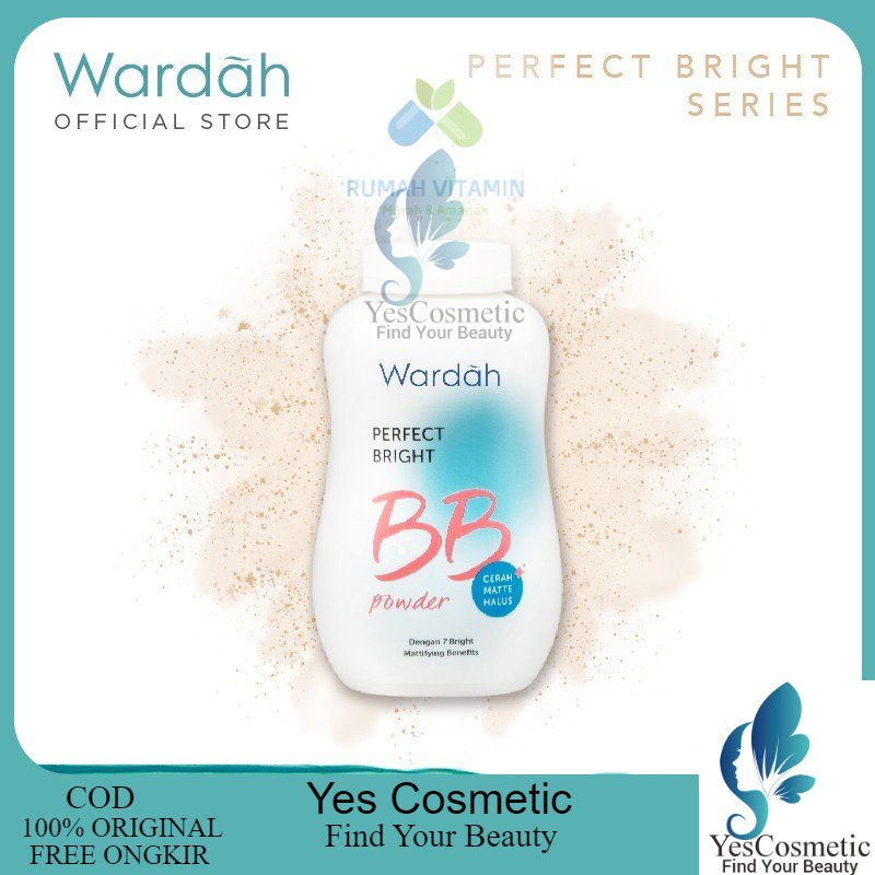 YES [BISA COD] Wardah Perfect Bright BB Powder 50gr - Bedak Tabur Yang Mencerahkan dan Ringan Diguna