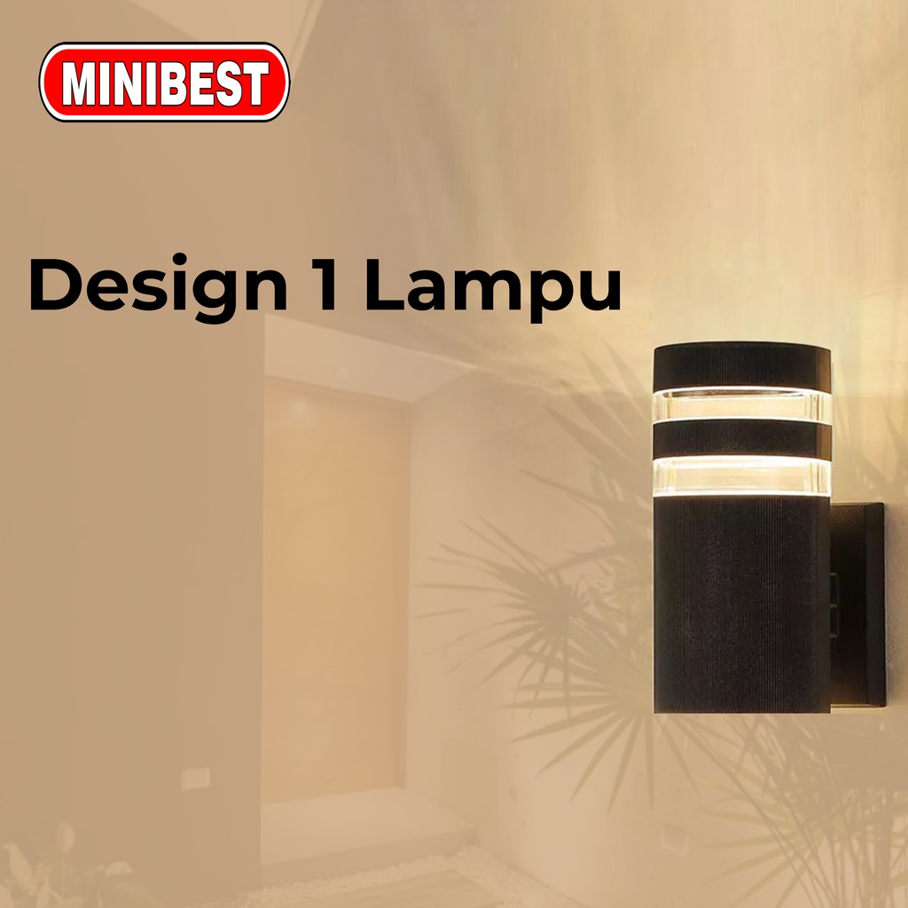 [MB] KAP LAMPU DINDING BULAT 1 ARAH 012 / WALL LAMP BULAT MINIMALIS 2 GARIS