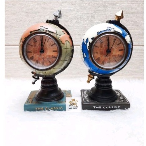 Pajangan Vintage Globe Retro Bola Dunia Dekorasi Hiasan Meja Gaya Eropa Klasik  Patung Bola Dunia