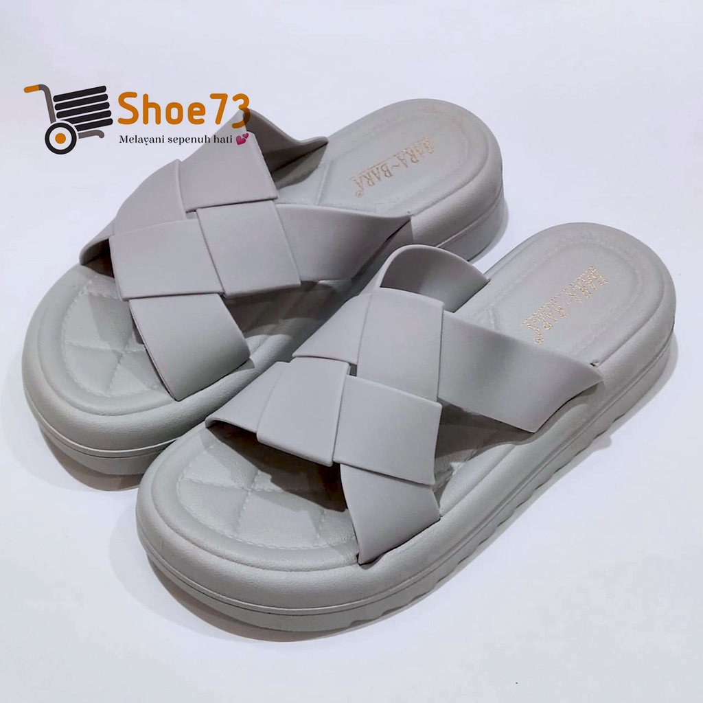 BARA BARA JSL 2208 V-1 SIZE 36-40 ORIGINAL l Sandal Selop silang jelly wanita l Sendal kokop cewek impor