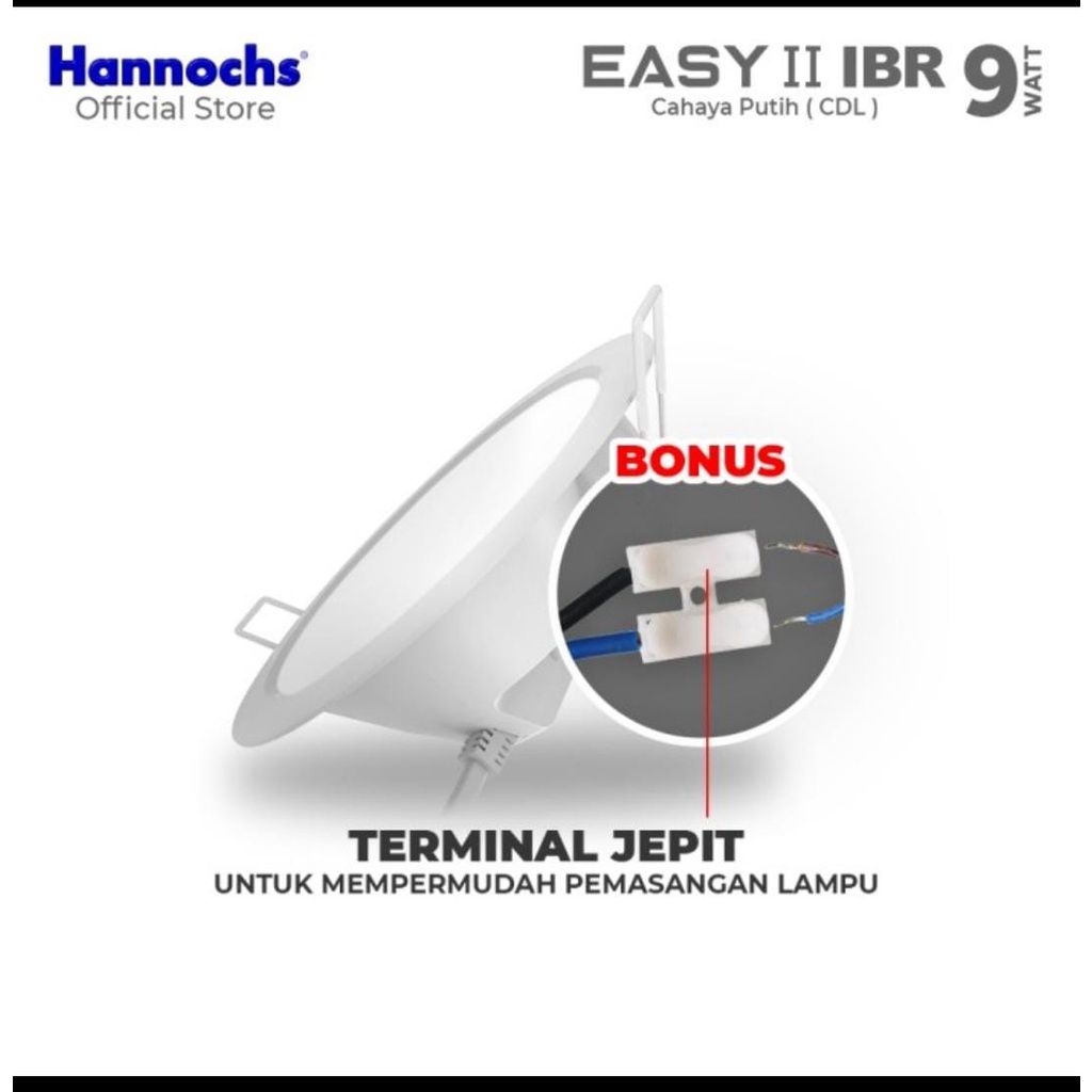 Lampu Downlight LED Hannochs EASY II 9W Bulat IB / Hannochs Downlight LED EASY II 9W IBR Cahaya Putih
