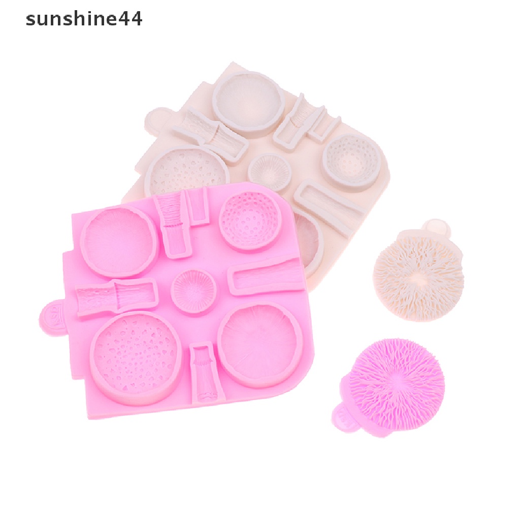 Sunshine Cetakan Fondant Silikon Jamur Besar Wedding Cake Decorag Tools Cetakan Kue.