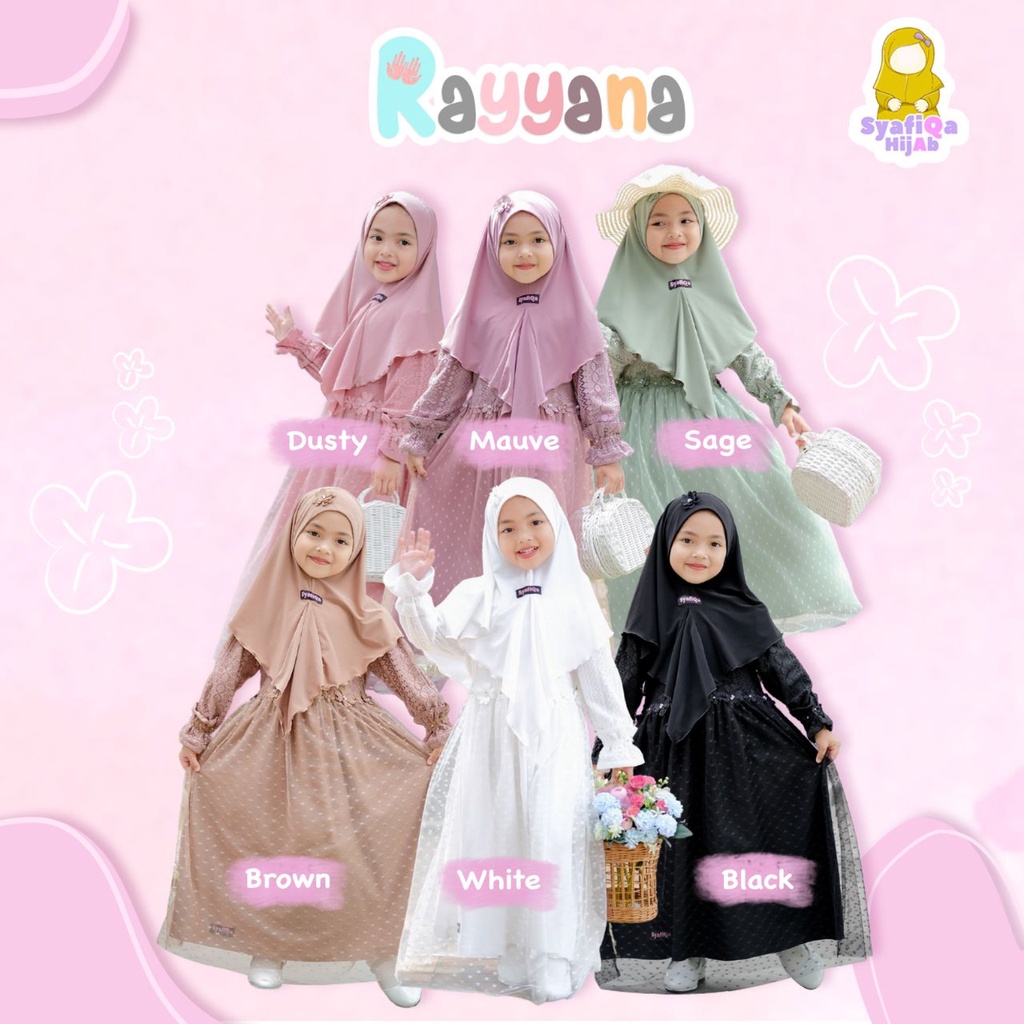 RAYYANA BY SYAFIQA HIJAB GAMIS PESTA ANAK PEREMPUAN MEWAH BERKUALITAS