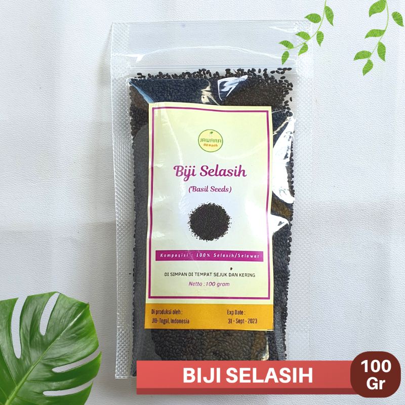 

100 gram Selasih / Selawat / Basil Seed Kualitas Premium