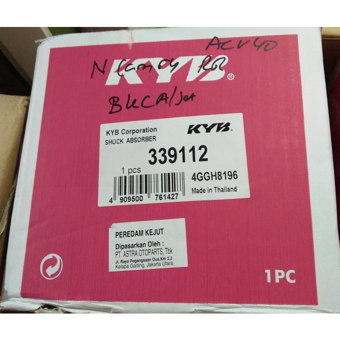 Shock Breaker / Absorber Belakang New Camry ACV40 2008 Kayaba