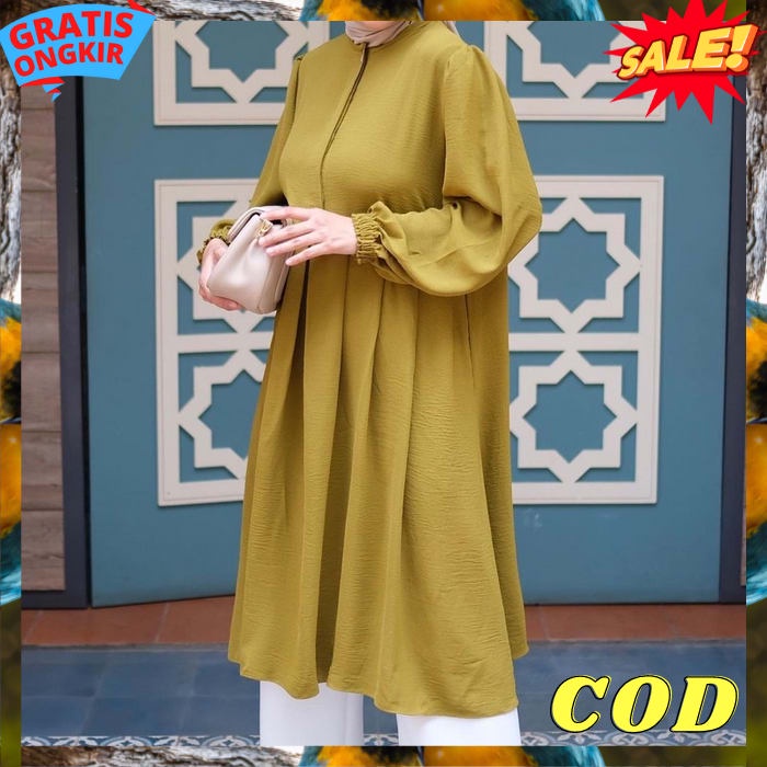 Bj Atasan Perempuan Dewasa Baju Tunik Wanita Kekinian Atasan Wanita Muslim Terbaru 2022 Bju Lebaran 