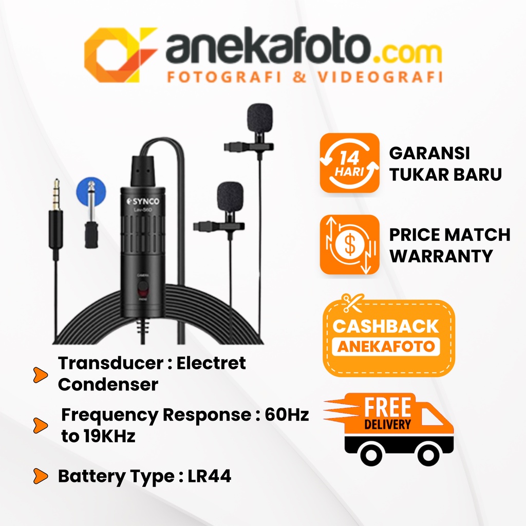 Synco LAV S6D Dual Lavalier Mic