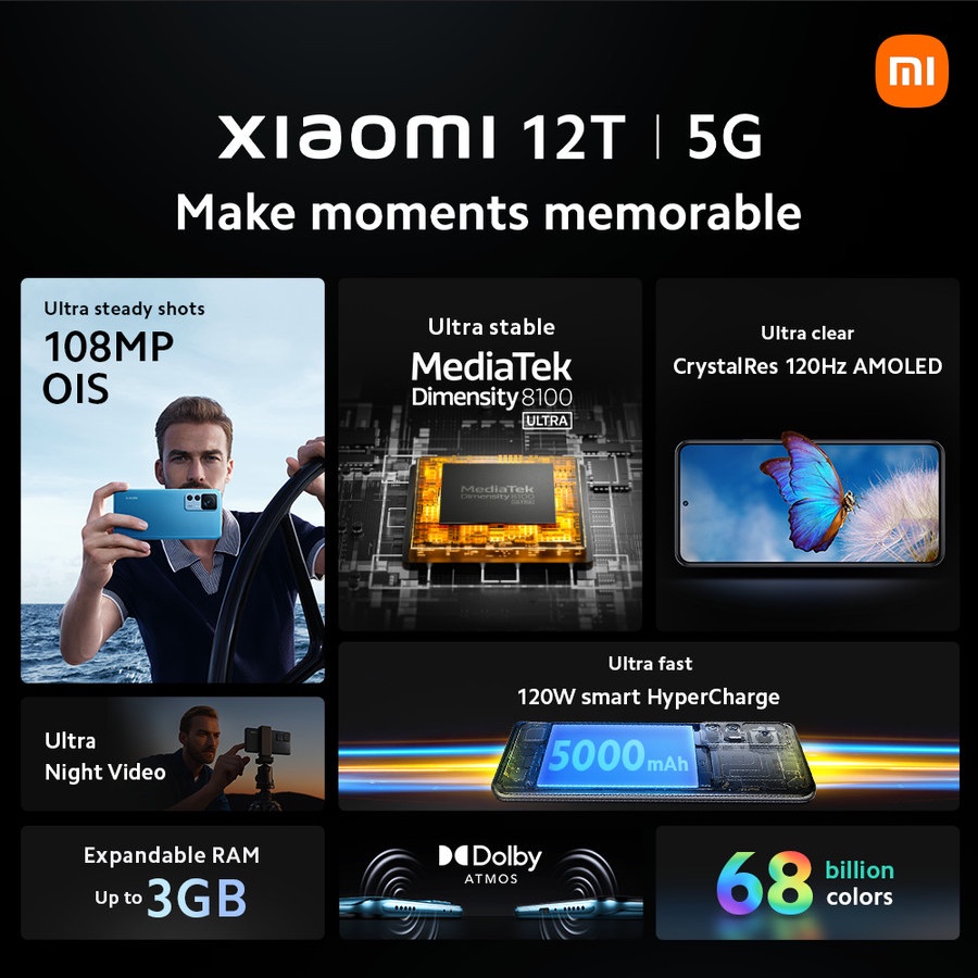 Xiaomi 12T 8/256GB Garansi Resmi