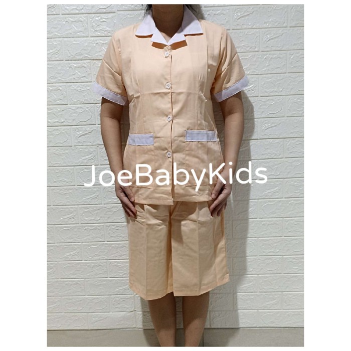 baju suster Baju Seragam Baby Sister Suster Nanny KULOT - M(V8U8) Baju Suster Polos Harga Grosir Ser