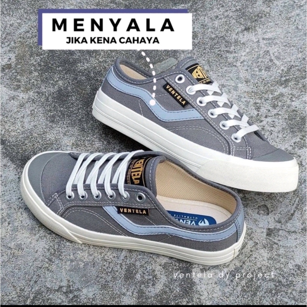 Sepatu Ventela New Public Grey - Sepatu Ventela Original 100% - Sepatu Pria dan Wanita