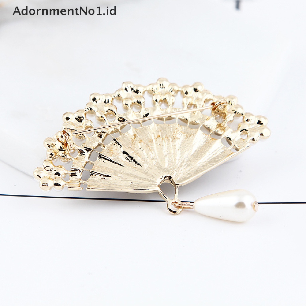 [AdornmentNo1] Enamel Pin Vintage Bros Untuk Wanita Pesona Mutiara Imitasi Syal Setelan Broche Broach [ID]