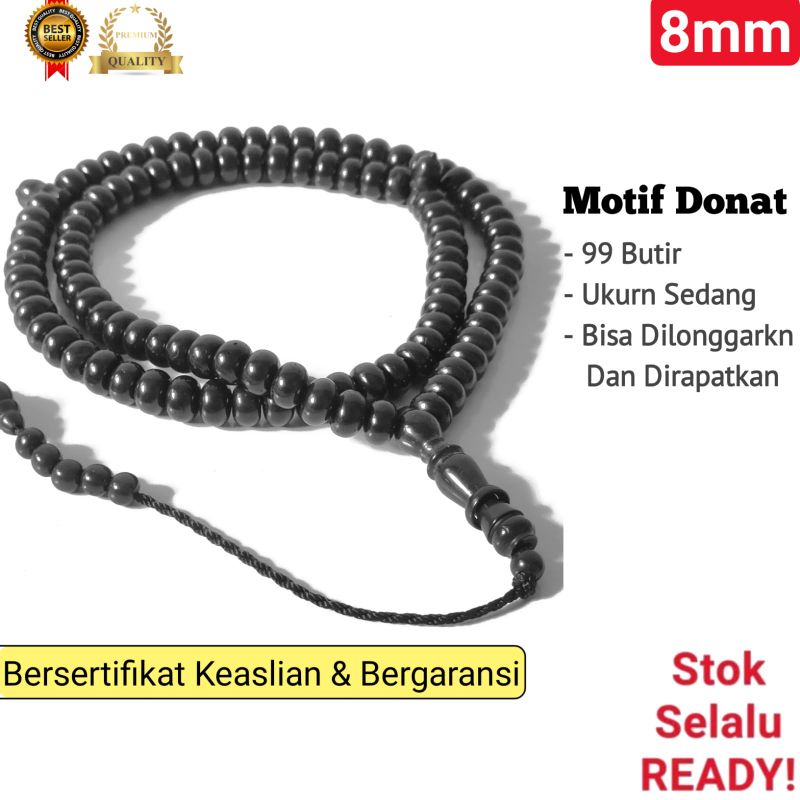 Tasbih Kokka Kaukah Kaokah Koka Asli 99 Butir Donat