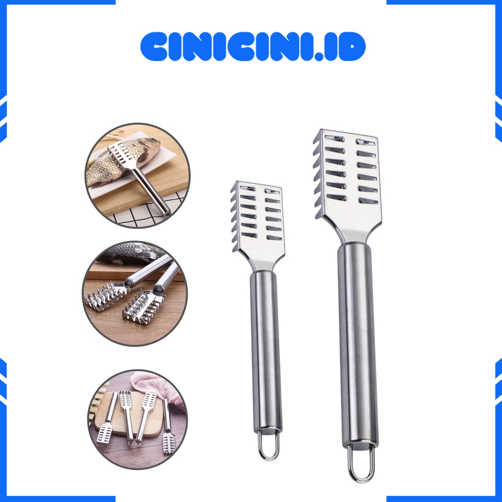 [ Cinicini ] Alat Pembersih Sisik Ikan Stainless Steel Fish Skin Scaller