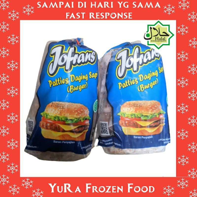 

JOFRANS Patties Daging Sapi Burger 900 gr Isi 15