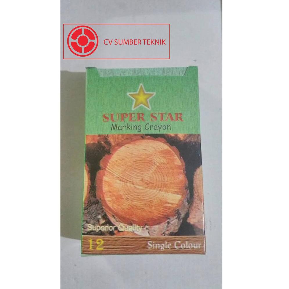 

[Produk N749] SUPERSTAR Marking Crayon Kapur Lilin Kayu jnban