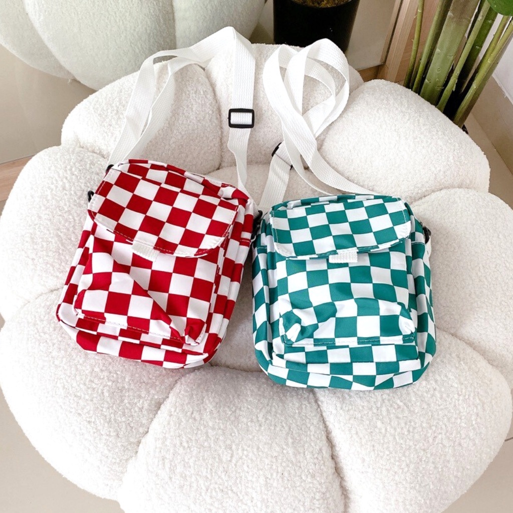 WAIST BAG CHECKERED BOARD KOTAK KOTAK KEKINIAN