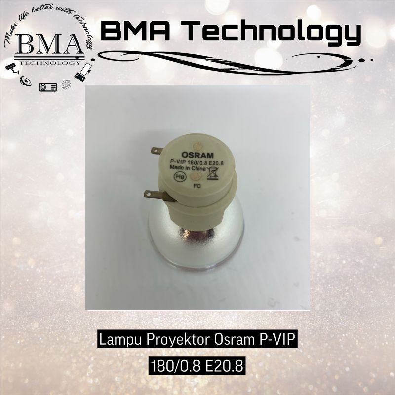 Lampu Proyektor Osram P-VIP 180/0.8 E20.8 Untuk proyektor Viewsonic, Acer, Infocus, Optoma