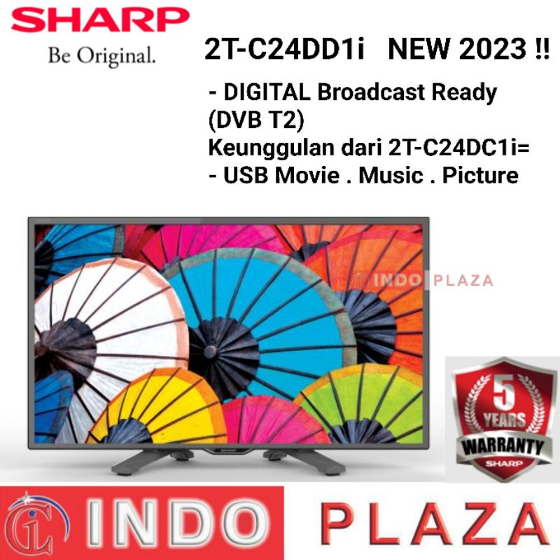 TV SHARP 24 Inch Digital 2T-C24DD1i NEW 2023