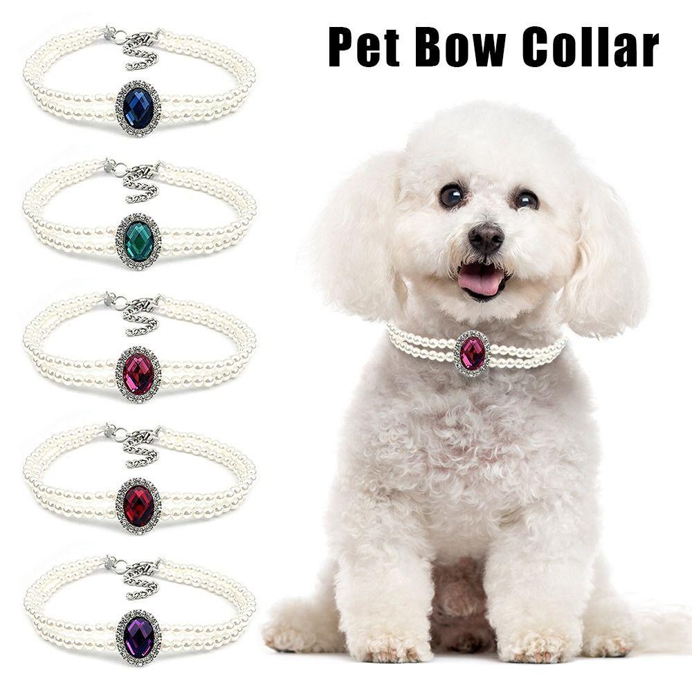 Solighter Pet Bow Collar Cute Cat Perlengkapan Adjustable Puppy Aksesoris Bow Dog Bell