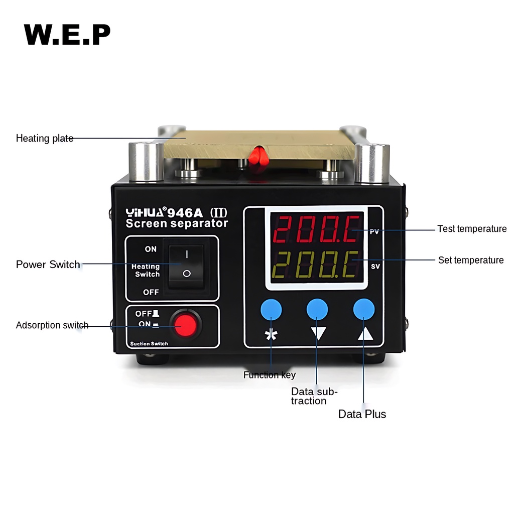 WEP 946A (II) LCD Display Touch Screen Glass Separator Repair Machine