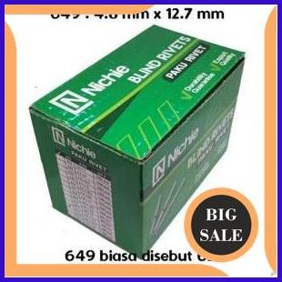 onderdil Paku Rivet 649 - 4.8mm x 12.7mm Dos Kuning 500pcs Iron Nail Ripet 649 Paku Tembak Keling R