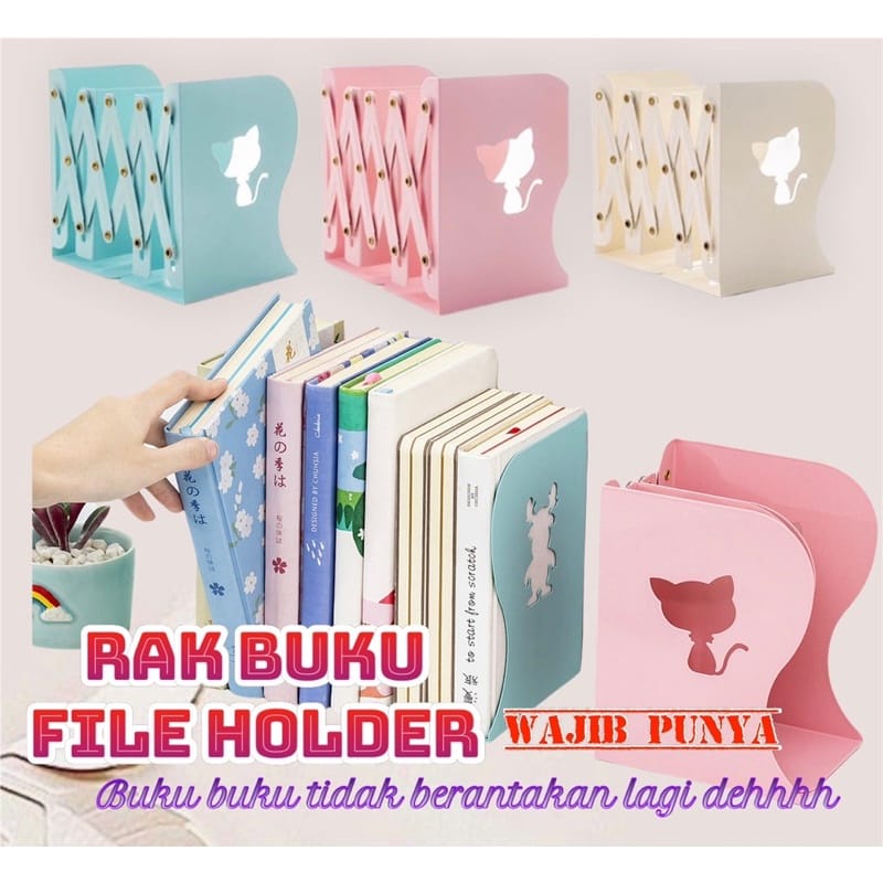 VS BG - Rak Buku Majalah Rak Box File Holder Magazine Book Newspaper Rack Box File Desktop Organizer