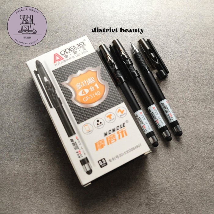 12 Pcs Pulpen Hapus Multifungsi 4 In 1 Erasable Pen